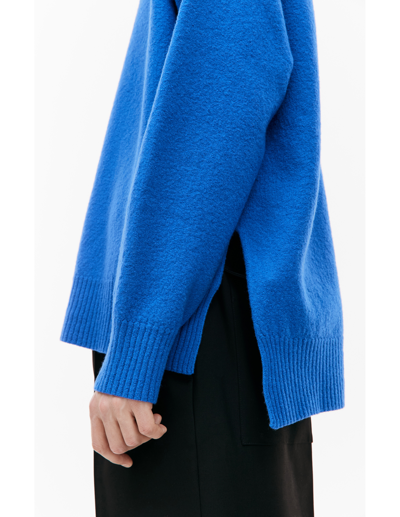 Shop Jil Sander Blue Wool Sweater