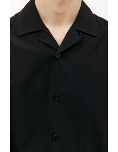 Jil Sander Buttoned Short-sleeved Shirt In Black