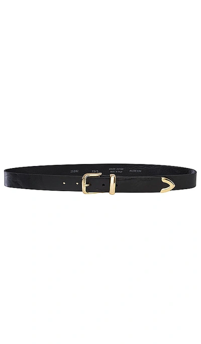 Aureum Gold Tip Belt In 黑色