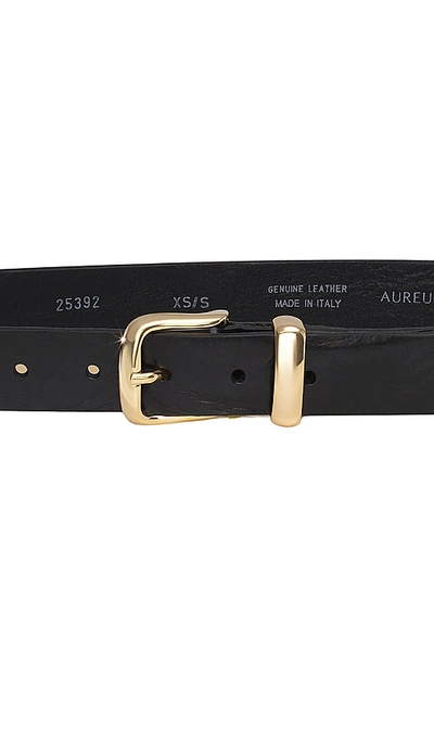 Aureum Gold Tip Belt In 黑色