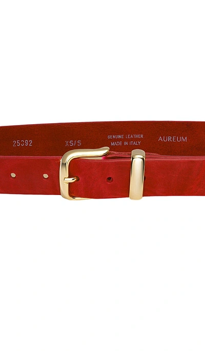 Shop Aureum Gold Tip Belt In 深红色