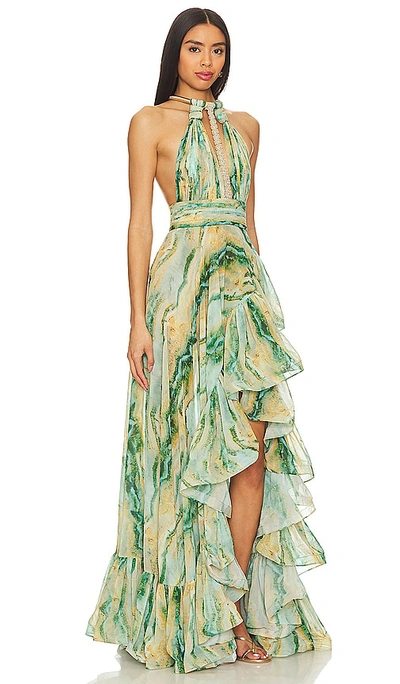 Bronx And Banco Palma Gown In 碎花