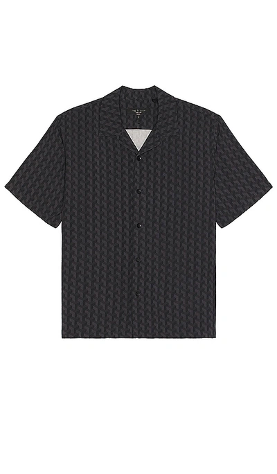 Shop Rag & Bone Printed Avery Shirt In 黑色几何图案