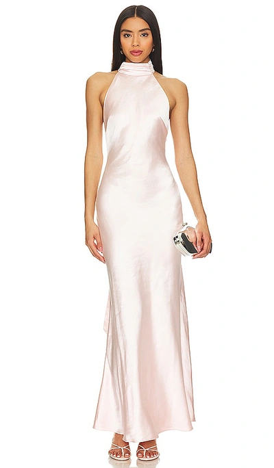 Misha X Revolve Evianna Gown In Rosewater Pink