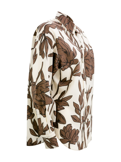 Shop Brunello Cucinelli Floral-print Cotton Shirt In Panama