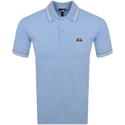 Shop Ellesse Rookie Short Sleeve Polo T Shirt Blue