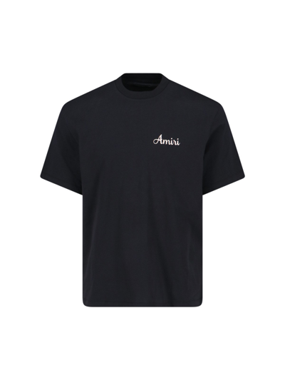 Shop Amiri Back Print T-shirt In Black  