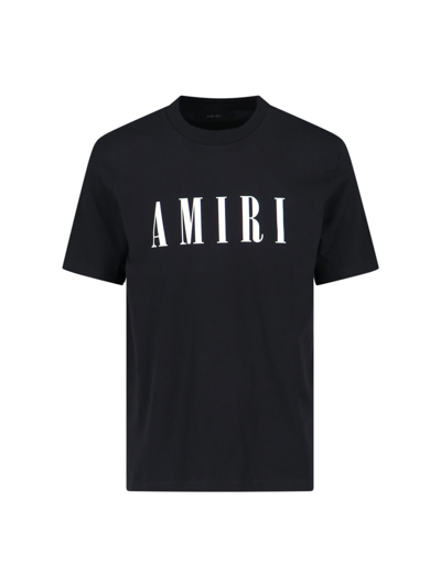 Shop Amiri Logo T-shirt In Black  