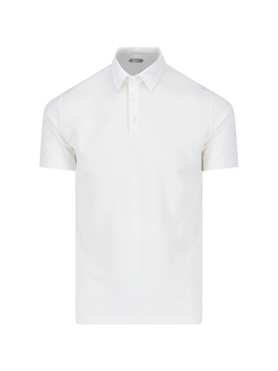 Shop Zanone Basic Polo Shirt In White