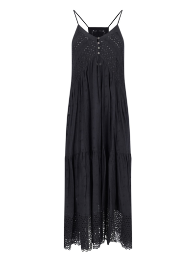 Shop Isabel Marant Étoile Maxi Dress In Sangallo In Black  