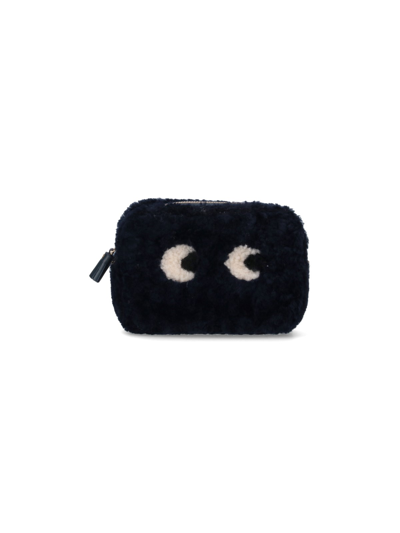 Shop Anya Hindmarch "mini Eyes" Crossbody Bag In Black  