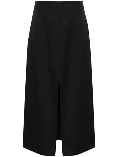 Shop Golden Goose Wool Skirt In Black  