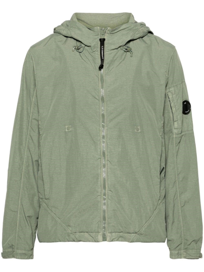 Shop C.p. Company C. P. Company Reversible Hooded Jacket In Green