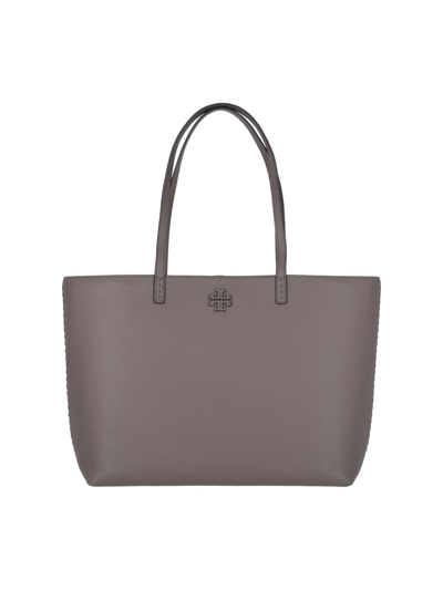 Shop Tory Burch 'mcgraw' Tote Bag In Gray