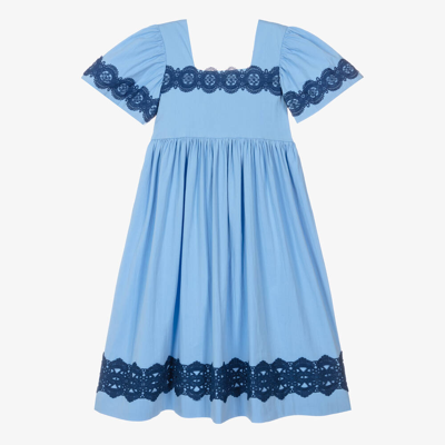 Shop The Middle Daughter Teen Girls Blue Cotton Dress
