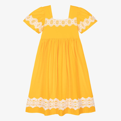 Shop The Middle Daughter Teen Girls Orange Cotton Dress