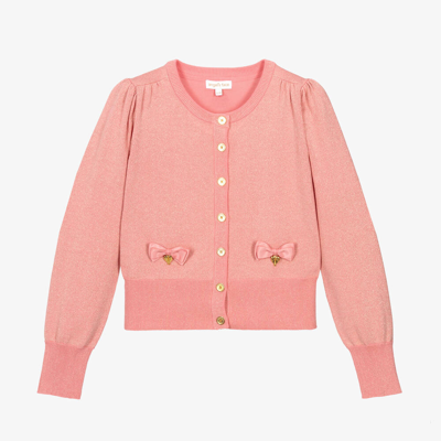 Shop Angel's Face Teen Girls Sparkly Pink Cotton Cardigan