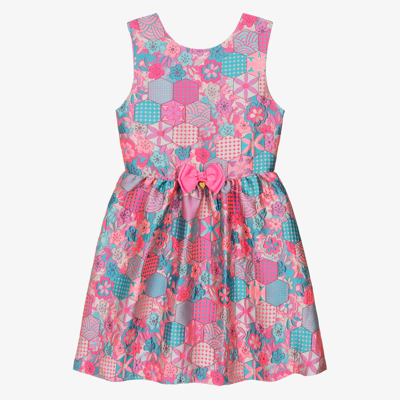 Shop Angel's Face Teen Girls Pink & Blue Jacquard Dress