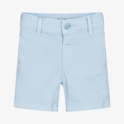 Shop Dr Kid Boys Blue Cotton Chino Shorts