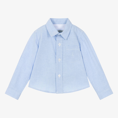 Shop Dr Kid Baby Boys Light Blue Cotton Shirt