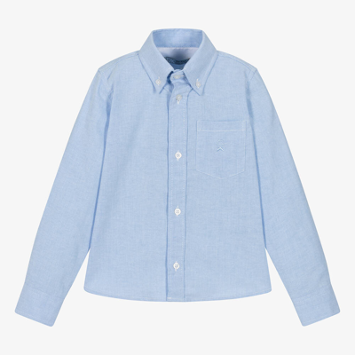 Shop Dr Kid Boys Light Blue Cotton Shirt