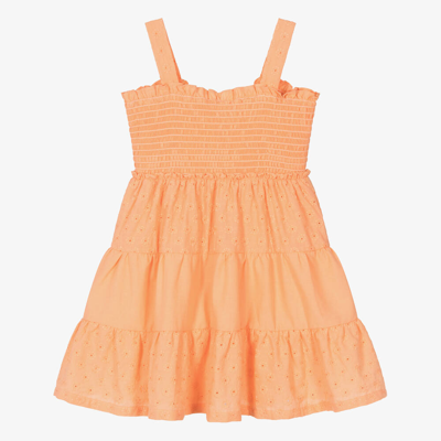 Shop Dr Kid Girls Orange Broderie Anglaise Dress