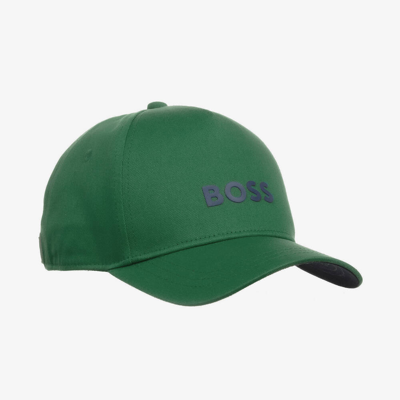Shop Hugo Boss Boss Boys Forest Green Cotton Cap
