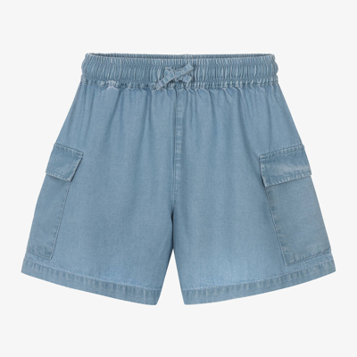 Shop Ido Junior Girls Blue Chambray Shorts