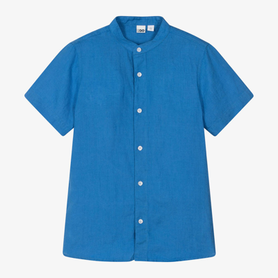 Shop Ido Junior Boys Blue Linen Shirt