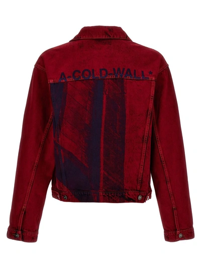 Shop A-cold-wall* 'strand Trucker' Jacket In Red