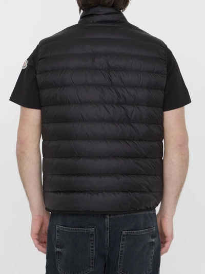 Shop Palm Angels Padded Vest With Logo In Black