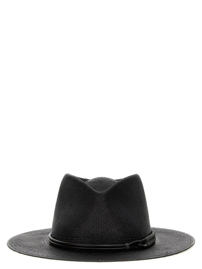 Shop Brunello Cucinelli 'panama' Hat In Black