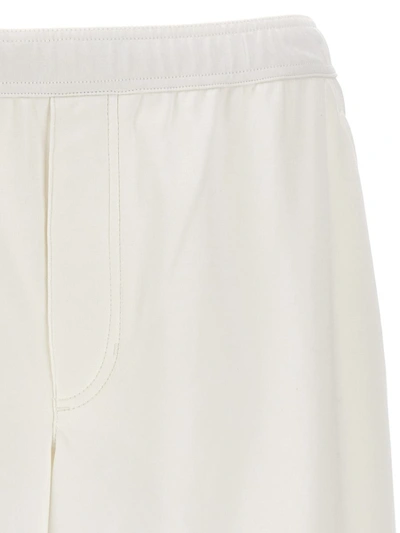 Shop Brunello Cucinelli Logo Embroidery Bermuda Shorts In White