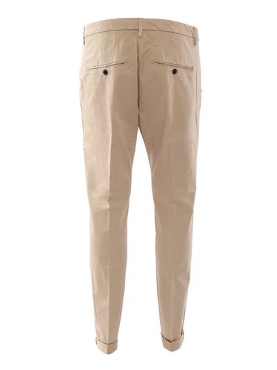 Dondup Beige Chino Trousers In Brown