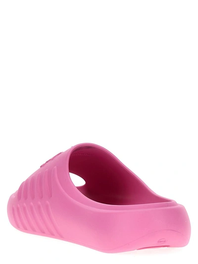 Dsquared2 Logo-embossed Open-toe Slides In Pink
