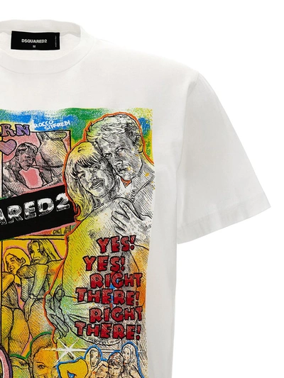 Shop Dsquared2 'porn' T-shirt In White