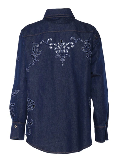 Forte Forte Dark Blue Denim Shirt In Blue