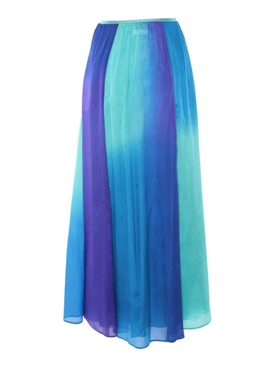 Forte Forte Gradient Pattern Blue/multicolor Skirt In Multicolor