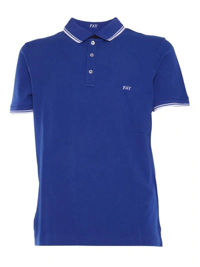 Fay Blue Polo In Blue
