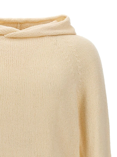 Shop Ma'ry'ya Hooded Sweater In White