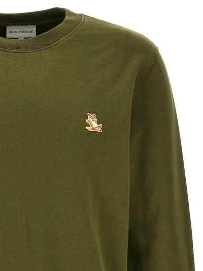 Shop Maison Kitsuné 'chillax Fox' Sweatshirt In Green
