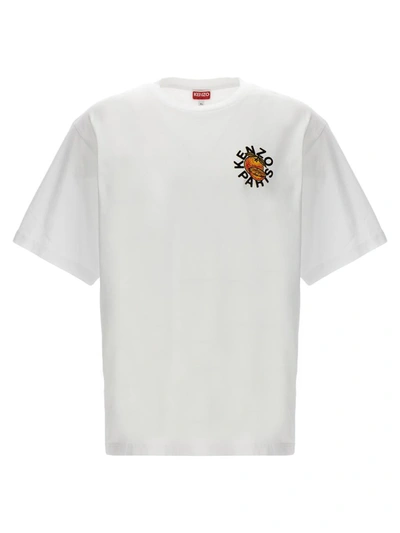 Shop Kenzo ' Orange' T-shirt In White