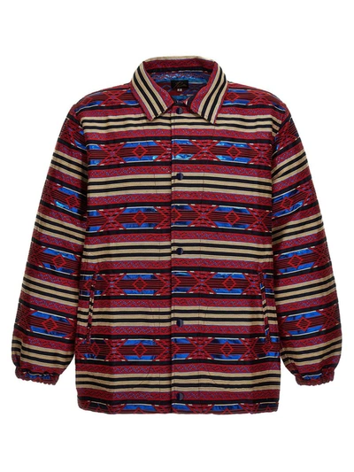 Needles Jacket Striped Pattern Side Pockets In Multicolor