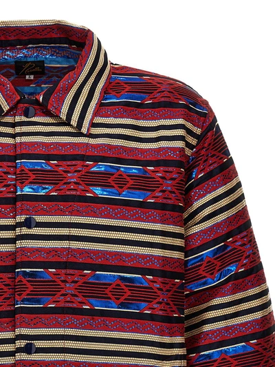 Needles Jacket Striped Pattern Side Pockets In Multicolor