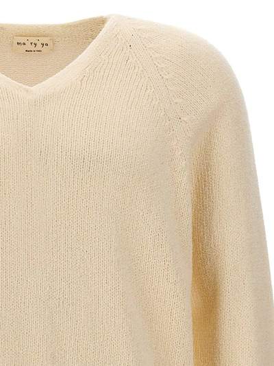Shop Ma'ry'ya V-neck Sweater In White