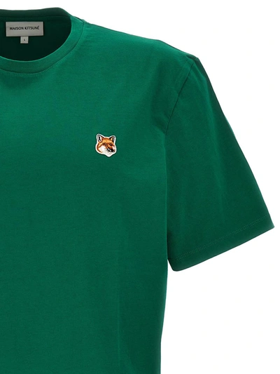 Shop Maison Kitsuné 'fox Head' T-shirt In Green