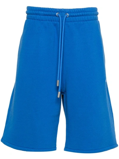 Shop Off-white Bandana Arrow Cotton Shorts In Nautical Blue White