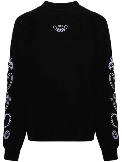 Shop Off-white Bandana Arrow Sweatshirt In Black White