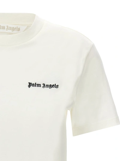 Shop Palm Angels 'classic Logo' T-shirt In White/black