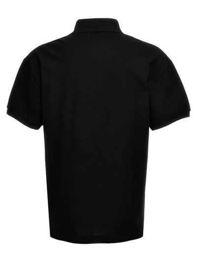Shop Palm Angels 'monogram' Polo Shirt In Black